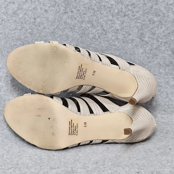 Alfani Menny City Sandal Strappy Beige Gladiator Heel Peep Toe Women's 8.5 - Picture 7 of 10